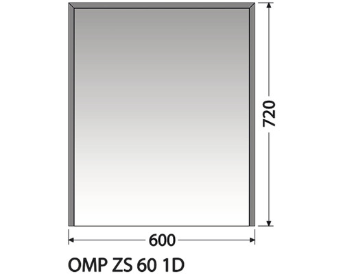 Zrkadlová skrinka Intedoor OMP ZS 60