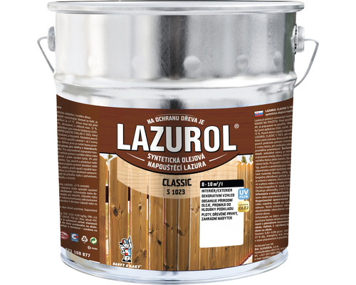 Lazúra na drevo Lazurol Classic S1023 021 orech 9 l Lazulol Classic syntetická olejová lazúra v kovovom vedre
