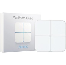 Bezdrôtový nástenný spínač Aeotec WallMote Quad so 4 tlačidlami vhodný pre ovládanie zariadenia a funkcie posuvníka scén AEOEZW130 - kompatibilný so SMART HOME by hornbach-thumb-1