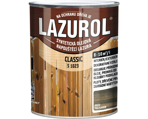 Lazúra na drevo Lazurol Classic S1023 palisander 0,75 l