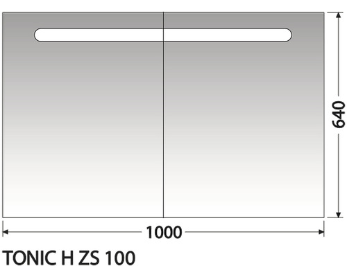 Zrkadlová skrinka Intedoor TONIC H ZS 100