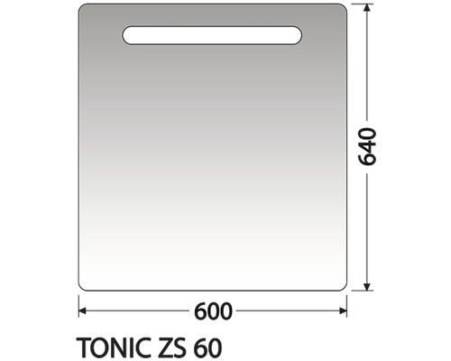 Zrkadlová skrinka Intedoor TONIC ZS 60 L-0
