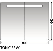 Zrkadlová skrinka Intedoor TONIC ZS 80-thumb-0