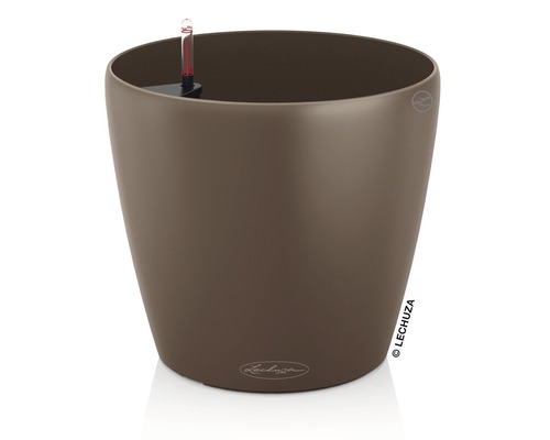 Samozavlažovací kvetináč Lechuza Classico Color plast Ø 21 v. 20 cm hnedý Hnedý kvetináč so zavlažovacím systémom