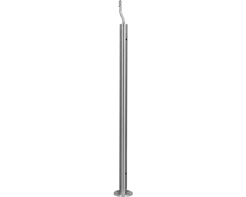 Stĺpik zábradlia Pertura 850 mm, podpera, nerez, na montáž do podlahy (22)-0