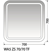 Zrkadlo do kúpeľne Intedoor Wave 70x70 cm WA5 ZS 70/70 TF-thumb-0