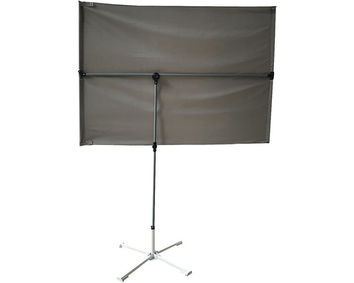 Sivá voľne stojaca zástena s rámom pre vonkajšie použitie