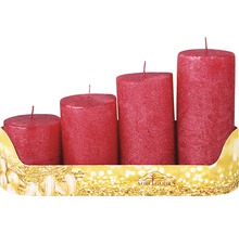 Sada štyroch stupňovitých stĺpových sviečok