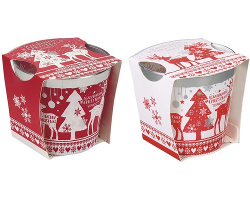 Vianočná sviečka Bartek Candles Scandinavian Christmas v skle 115 g