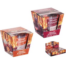 Rôzne vonné sviečky v potlačenom obale