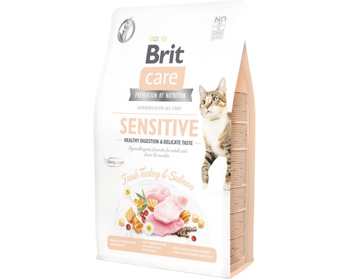Granule pre mačky Brit Care Cat Grain-Free Sensitive Healthy Digestion and Delicate Taste 2 kg