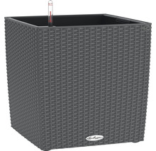 Obal na kvetináč Lechuza Cube Cottage plastový sivý 50x50x54 cm