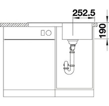 Granitový drez Blanco LEGRA 500 x 780 mm biela 522203