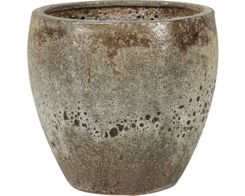 Guľatý keramický kvetináč