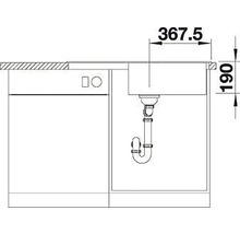 Granitový drez Blanco LEGRA 500 x 860 mm cafe 523331