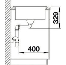 Granitový drez Blanco LEGRA 500 x 860 mm cafe 523331