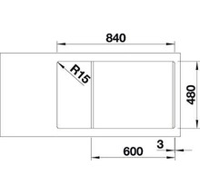 Granitový drez Blanco LEGRA 500 x 860 mm cafe 523331