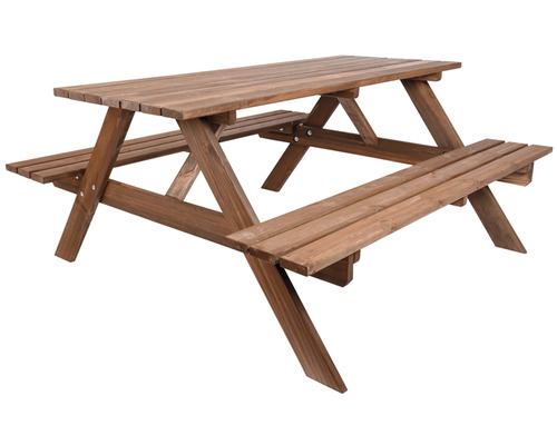 Drevený piknikový stôl pre vonkajšie použitie