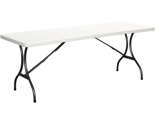 Záhradný stôl cateringový skladací 244x76 cm biely