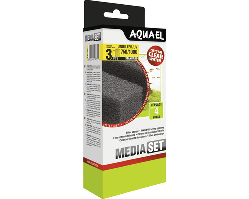 Filtračná náplň Aquael pro Unifilter 750/1000 3 ks AQUAEL Media Set pre akvarijné filtre, balenie po troch kusoch