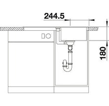 Granitový drez Blanco FAVUM 435 x 860 mm antracitová 524227