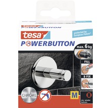 Tesa Powerbutton lepiaci háčik chróm, maximálna nosnosť 6 kilogramov