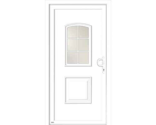 Vchodové dvere plastové BAZ 1350 100 P, biele
