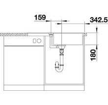 Granitový drez Blanco FAVUM 435 x 860 mm biela 524235