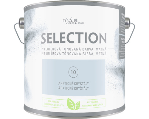 Farba na stenu StyleColor Selection Arktické kryštály 2,5 l Vedro s matnou interiérovou farbou