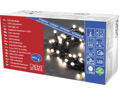 LED svetelná reťaz pre vonkajšie použitie v balení
