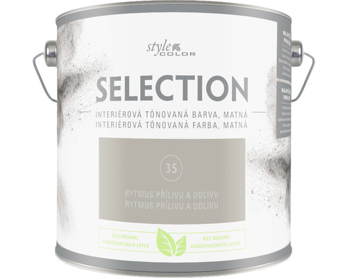 Farba na stenu StyleColor Selection Rytmus prílivu a odlivu hnedá 2,5 l Vedro s interiérovou tónovanou farbou