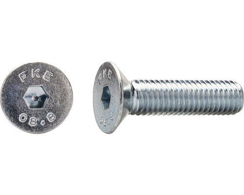 Dva pohľady na zápustnú skrutku s vnútorným šesťhranom