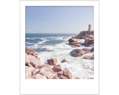 Dekoratívny obraz s majákom, skalami a morom