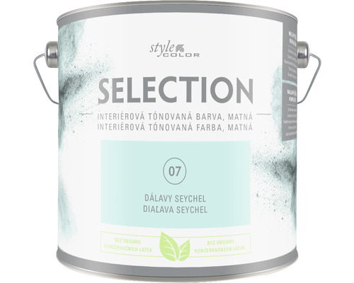Farba na stenu StyleColor Selection Diaľava Seychel modrá 2,5 l Vedro s farbou na interiér