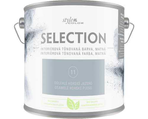 Farba na stenu StyleColor Selection Osamelé horské pleso modrá 2,5 l Interiérová farba v plechovke