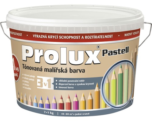 Farba na stenu Prolux Pastell 0267 svetlohnedá 7 kg +1 kg Vedro interiérovej farby Prolux Pastell