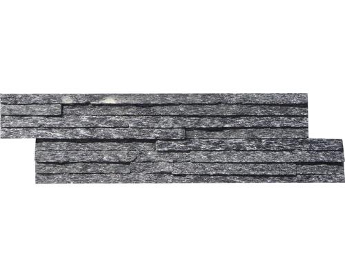 Obkladový kameň Quarzit čierny Slimline 10 x 40cm