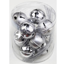 Strieborné rolničky v priehľadnej plastovej krabičke