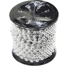 Dekoračná reťaz so striebornými guličkami na kotúči