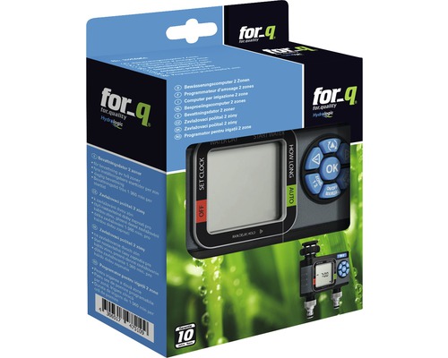 Zavlažovací počítač pre dve zóny v balení