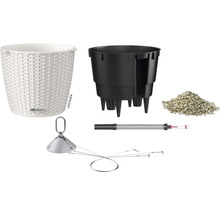 Kompletná sada kvetináča Lechuza s vnútornou vložkou, substrátom a ukazovateľom hladiny vody