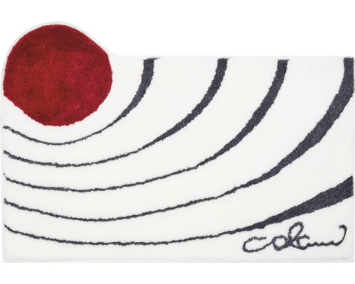 Kúpeľňový koberec s abstraktným vzorom a okrúhlym tvarom