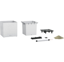 Kompletná sada kvetináča s vložkou, zavlažovacím systémom a príslušenstvom