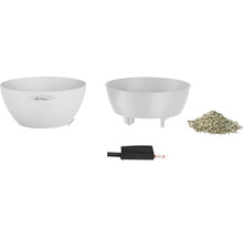 Sada kvetináčov s vložkou, substrátom a ukazovateľom hladiny vody