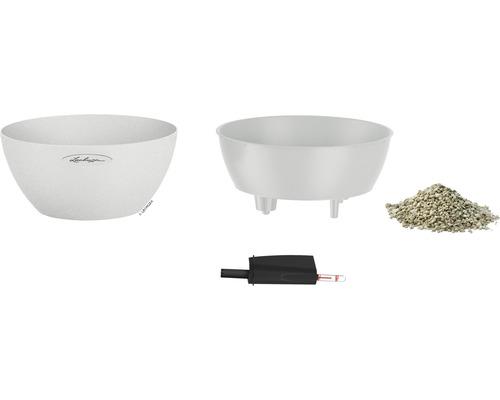 Sada kvetináčov s vložkou, substrátom a ukazovateľom hladiny vody