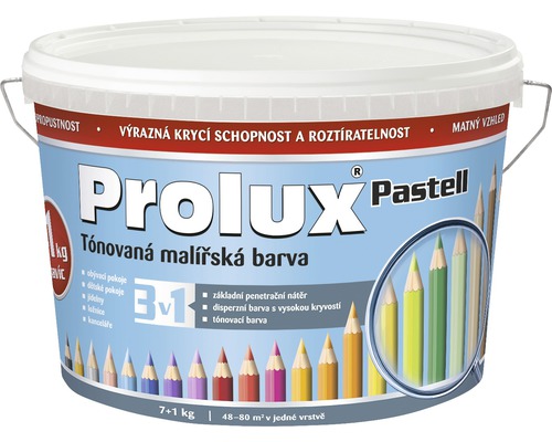 Oteruvzdorná farba na stenu Prolux Pastell modrá 7 kg + 1 kg