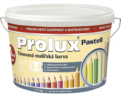 Farba na stenu Prolux Pastell 0637 žlto-oranžová 7 kg + 1 kg Vedro tónovanej maliarskej farby značky Prolux Pastell