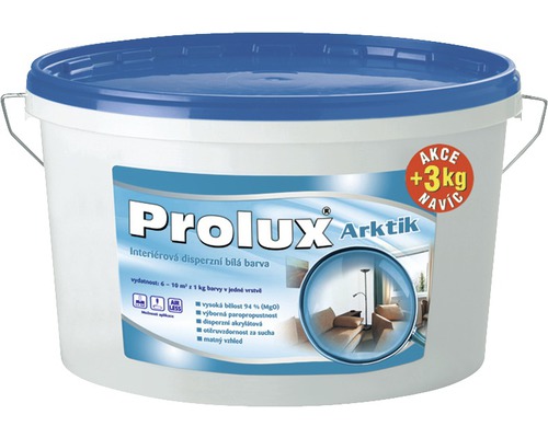 Farba na stenu Prolux Arktik biela 15 kg +3 kg zadarmo