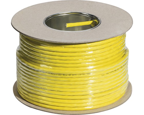 Dátový kábel CAT.7a S/FTP 100m žltý