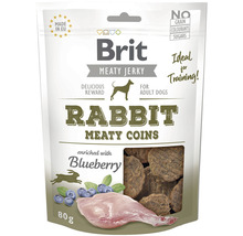 Maškrta pre psov Brit Care Jerky Rabbit Meaty Coins 80 g-thumb-0